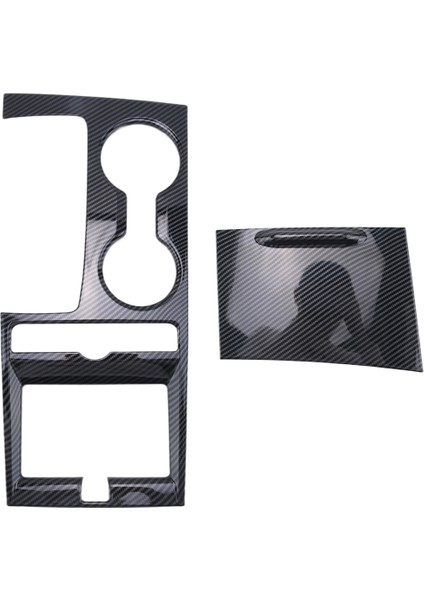 2pcs Araç Karbon Fiber Merkezi Konsol Dişli Vites Paneli Su Kupası Tutucu Kapak Kırpma Çıkartmaları Kıa K5 2020 2021 2022 (Yurt Dışından)