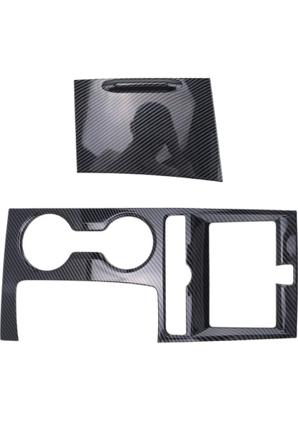2pcs Araç Karbon Fiber Merkezi Konsol Dişli Vites Paneli Su Kupası Tutucu Kapak Kırpma Çıkartmaları Kıa K5 2020 2021 2022 (Yurt Dışından) modelleri
