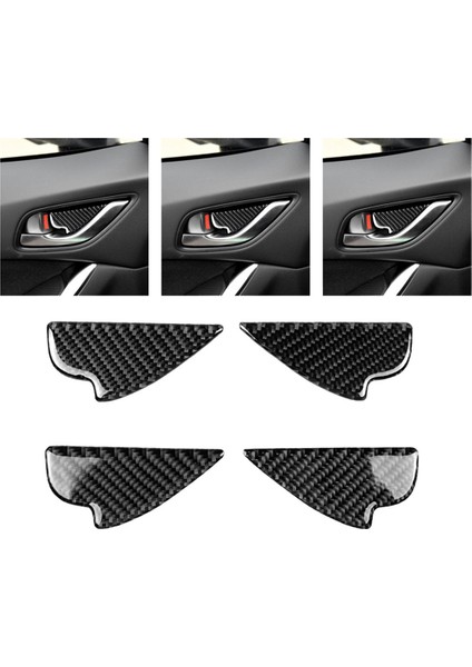 8x Karbon Fiber Iç Kapı Tığ Kolu Kase Paneli Mazda 2 3 6 Demio Cx-3 Cx-5 Cx-7 Cx-9 Mx5 2018 2018 2019 (Yurt Dışından) modelleri
