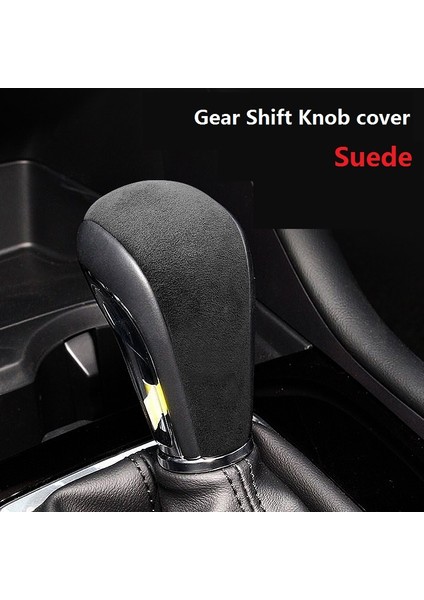 Mazda Için Süet Aksesuarlar 3 Axela CX30 Cx-30 2020 2021 Dişli Vites Düğmesi Kapak Koruyucu Dişli Kafa Dekor Yaması (Yurt Dışından) fırsatları