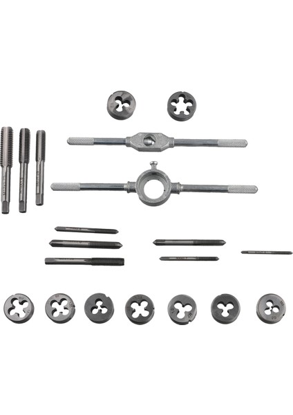 20PCS Metrik El Musluk ve Kalıp Set M3-M12 Vida Iplik Fişleri Düz Konik Rayba Araçları (Yurt Dışından)