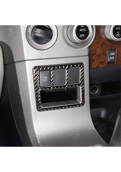 Toyota Tundra Için 2007-2013 Lhd Yumuşak Karbon Fiber Otomobil Merkezi Konsol Tow Haul Anahtar Trim Sticker Iç Aksesuarlar (Yurt Dışından) fırsatları