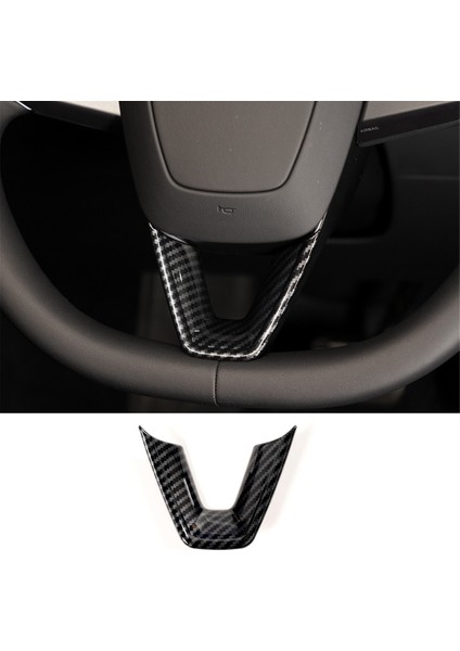Tesla Model 3 Için Highland 2024 Araç Direksiyon Simidi Kapağı Trim Sticker Iç Aksesuarlar Abs Karbon Fiber (Yurt Dışından) fiyatları