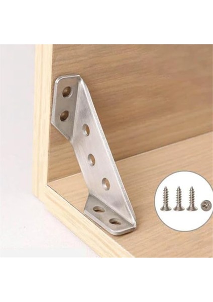 Evrensel Paslanmaz Çelik Mobilya Köşe Konnektörü, Tırnaklar ile Ahşap Için Metal Açılı Braketler Tornavida C C (Yurt Dışından) indirimleri