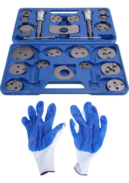 Fren Kaliperi Sıkıştırma Aracı Set Itme Cıvatası Montajları Tutma Plakaları Kaliper Askı Disk Adaptörleri Eldivenli (Yurt Dışından)