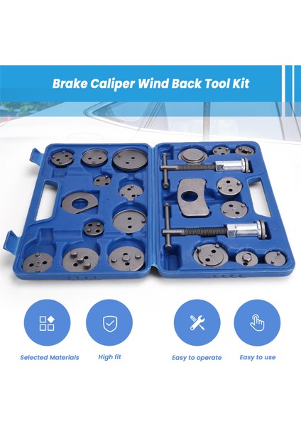 Fren Kaliperi Sıkıştırma Aracı Set Itme Cıvatası Montajları Tutma Plakaları Kaliper Askı Disk Adaptörleri Eldivenli (Yurt Dışından) fırsatları