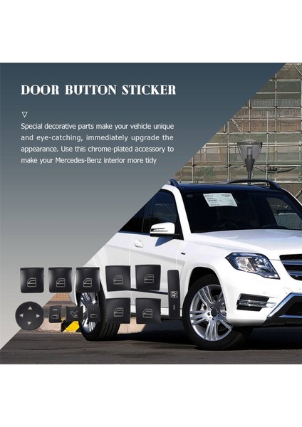 12PCS Araba Kapısı Koltuk Pencere Anahtarı Düğmesi Trim Kapak Çıkartma Mercedes Benz Glk ml Gl A B C E G Sınıf W204 X166 (Yurt Dışından) modelleri