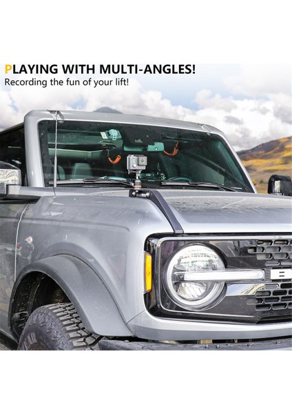 Gopro Action Camera Mount Tutucu Için Ford Bronco 2021-2023 Hood Trail Manzaraları Yan Serbest Bırakma Kolu Montajı (Yurt Dışından) indirimleri