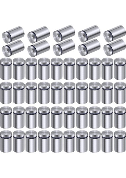 50 Paket Işaret Standoff Vidaları, Paslanmaz Çelik Standoff Vidaları Kit, Montaj Cam Donanımı (1/2x 3/4 Inç) (Yurt Dışından)