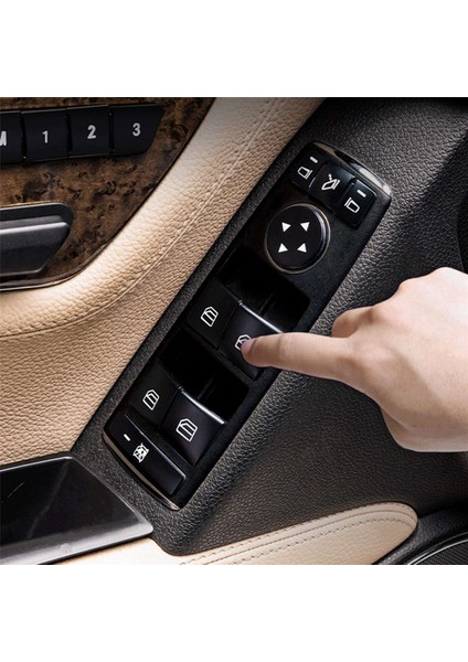 72PCS Araba Kapısı Koltuk Pencere Anahtarı Düğmesi Trim Kapak Çıkartması Mercedes Benz Glk ml Gl A B C E G Sınıf W204 X166 (Yurt Dışından)