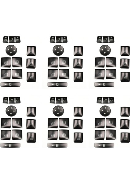 72PCS Araba Kapısı Koltuk Pencere Anahtarı Düğmesi Trim Kapak Çıkartması Mercedes Benz Glk ml Gl A B C E G Sınıf W204 X166 (Yurt Dışından) fiyatları