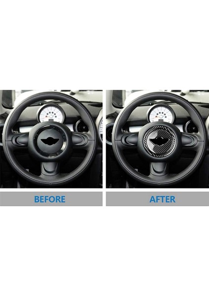 3x Araç Karbon Fiber Direksiyon Simidi Kapağı Çıkartmaları Mini Cooper Clubman R55 R56 Countryman R60 (Yurt Dışından) fiyatları