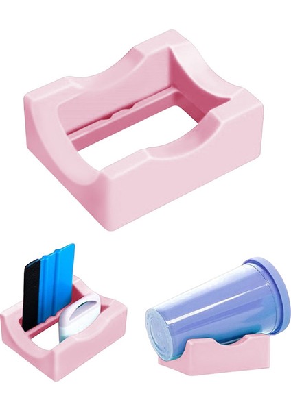 Üretim Yapmak Için Küçük Silikon Fincan Beşiği, Yerleşik Yuvalı ve Keçe Kenar Fincan Çıkartma Sıyırıcısı Olan Bardak Tutucu (Yurt Dışından) indirimleri