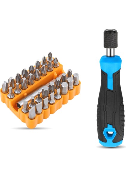1/4inch Tornavida Bit Sapı Çok Fonksiyonlu Tornavida Seti Tornavida Matkap Anahtarı Aracı (Mavi) (Yurt Dışından)