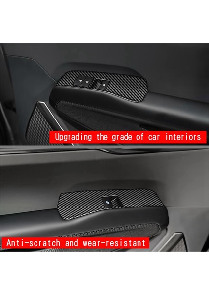 Kıa Ev9 2023 2024 Iç Aksesuarlar Için Araba Cam Kaldırıcı Panel Trim Sticker Karbon Fiber Lhd (Yurt Dışından) fiyatları