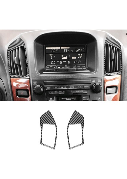 Lexus Için Gerçek Karbon Fiber RX300 1998-2003 Otomobil Merkezi Konsolu Klima Çıkış Kapağı Trim Iç Aksesuarlar (Yurt Dışından) fırsatları