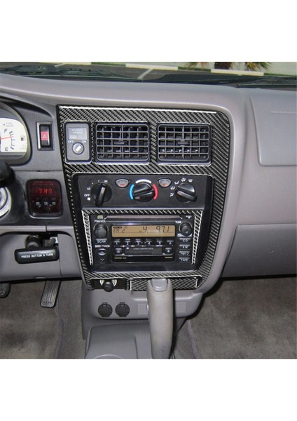 Toyota Tacoma Için Gerçek Karbon Fiber 2001-2004 Merkez Konsol Radyo CD Ac Panel Kapak Döşeme Sticker Iç Aksesuarlar (Yurt Dışından) indirimleri