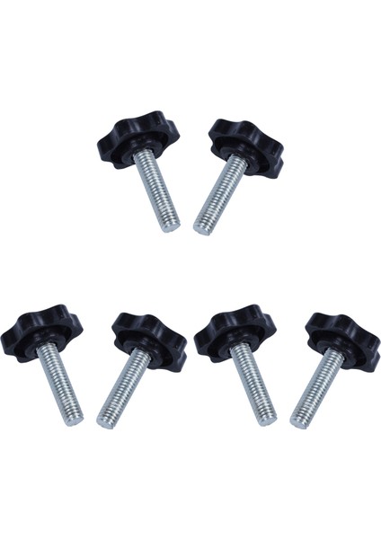 6 Pcs M8 x 30MM Erkek Iplik 32MM Yıldız Kafa Kelepçesi Düğmesi Siyah (Yurt Dışından)