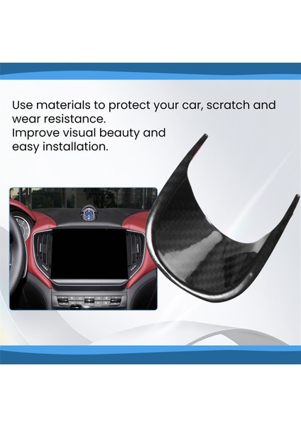 Araba Iç Gösterge Tablosu Saat Dekorasyon Çerçevesi Maserati Ghibli Için Karbon Fiber Modifiye Çıkartma 2014-2021 (Yurt Dışından)