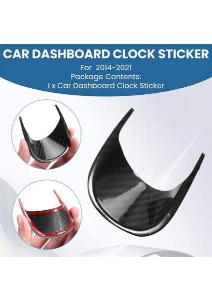 Araba Iç Gösterge Tablosu Saat Dekorasyon Çerçevesi Maserati Ghibli Için Karbon Fiber Modifiye Çıkartma 2014-2021 (Yurt Dışından) modelleri