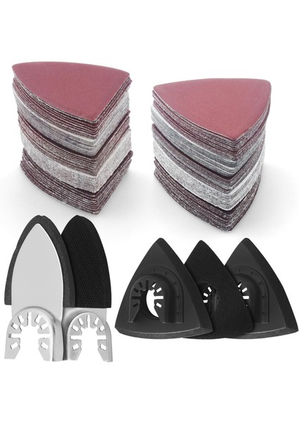 135PCS Salınım Alet Zımpara Pedleri Kiti, Üçgen Zımpara Pedleri Üçgen Zımpara Kağıdı, Parmak Zımpara Pedleri Parmak Zımpara Kağıdı (Yurt Dışından)