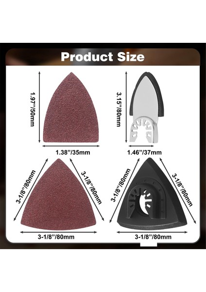 135PCS Salınım Alet Zımpara Pedleri Kiti, Üçgen Zımpara Pedleri Üçgen Zımpara Kağıdı, Parmak Zımpara Pedleri Parmak Zımpara Kağıdı (Yurt Dışından) modelleri