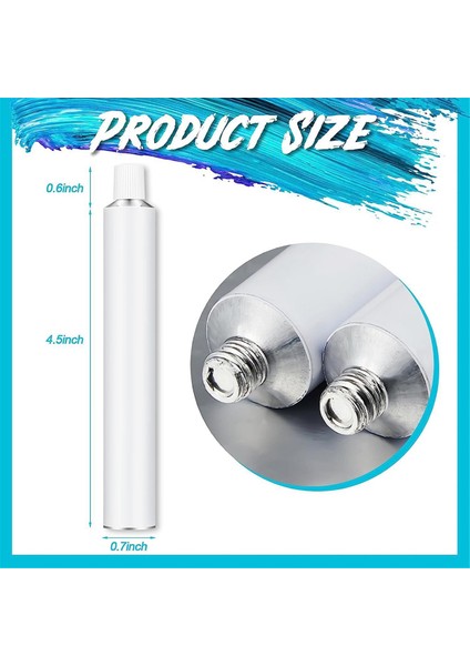 48PCS Boş Alüminyum Boya Tüpleri Mağaza Için 20 ml Kalan Boya Akrilik Yağları Suluboya Adaları, 4 Sayfa Etiketi ile (Yurt Dışından) fiyatları