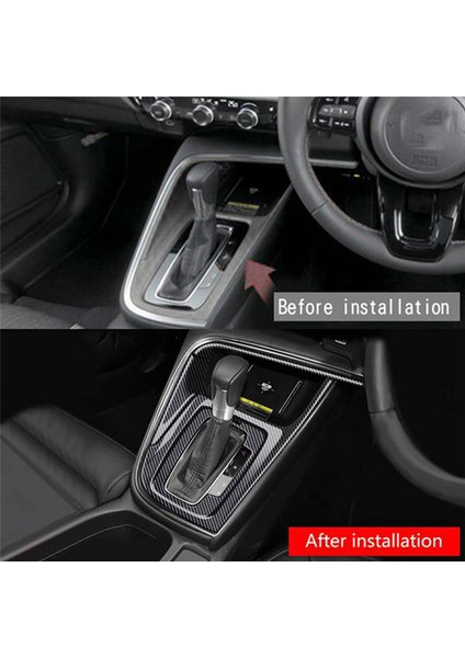 Honda Hrv Hr-V Vezel 2022 2023 Rhd Için Araba Karbon Fiber Merkezi Dişli Paneli Kontrol Paneli Çıkartma Iç Modifikasyonu (Yurt Dışından) modelleri