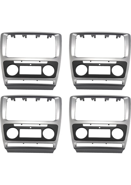 4x 2 Din Radyo Fasyası Skoda Octavia Ses Stereo Panel Montaj Kurulumu Dash Kit Trim Çerçeve Adaptörü (Yurt Dışından)