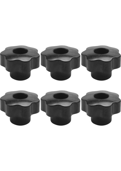 6x M10 10MM Dia Iplik Siyah Plastik Yıldız Kafa Kelepçesi Düğmesi Kavruğu (Yurt Dışından)