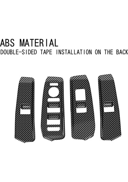 Kıa Ev9 2023 2024 Iç Aksesuarlar Için Araba Cam Kaldırıcı Panel Trim Sticker Karbon Fiber Lhd (Yurt Dışından) fırsatları