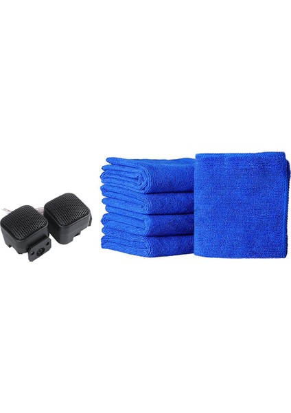 2 Pcs Otomatik Otomobil Ses Sistemi Yüksek Hoparlör Dome Tweeters 4cm Dıa 500W Otomatik Bakım ile 10 Pcs Ultra Yumuşak Mikrofiber Havlu (Yurt Dışından)