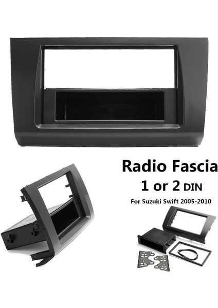 1 Veya 2 Dın Araba Stereo Radyo Fasya Plakası Çerçevesi DVD Panel Sesli Dash Montaj Kit Adaptörü Suzuki Swift 2005-2010 (Yurt Dışından) modelleri