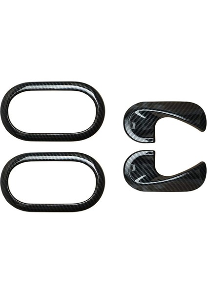 Araç Karbon Fiber Iç Kapı Kolu Çerçeve ile Araba Karbon Fiber Iç Kapı Kolu Toka Dekoratif (Yurt Dışından)