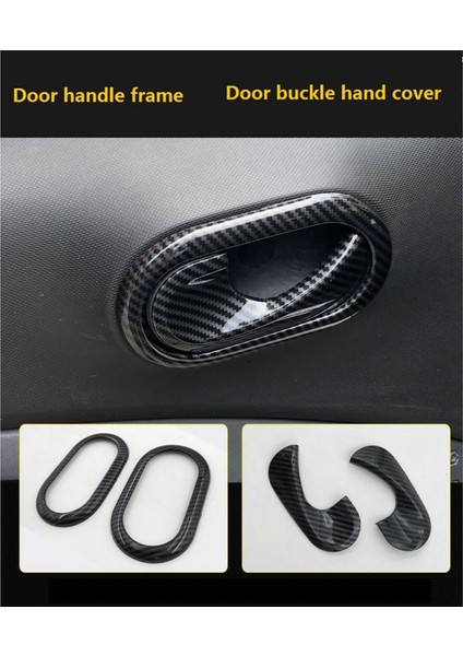 Araç Karbon Fiber Iç Kapı Kolu Çerçeve ile Araba Karbon Fiber Iç Kapı Kolu Toka Dekoratif (Yurt Dışından) modelleri