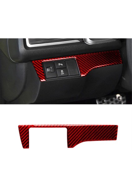 Abs Kırmızı Karbon Far Far Anahtarı Kapak Trim Dekor Sticker Honda Civic 10. Gen 2016 2017 2018 2019 (Lhd) (Yurt Dışından) fiyatları