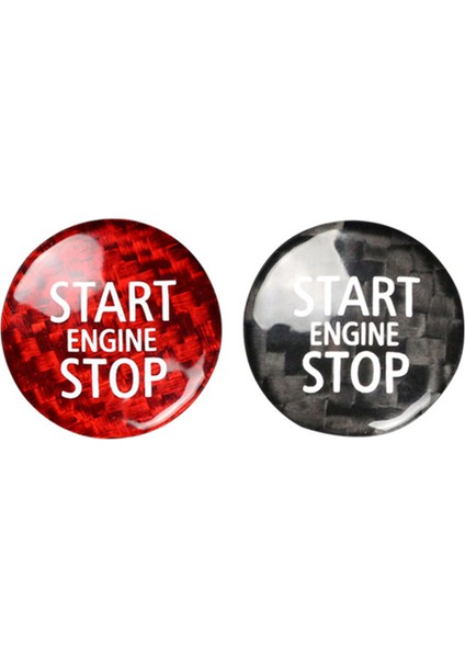 2x Karbon Fiber Motor Başlat Durdur Düğmesi Iç Trim Kapak Çıkartması Mini Cooper R55 R56 R57 R58 R59 R60 R61 (A&amp;b) (Yurt Dışından)