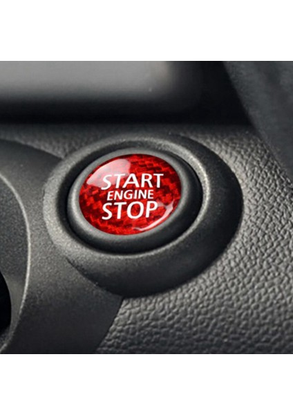 2x Karbon Fiber Motor Başlat Durdur Düğmesi Iç Trim Kapak Çıkartması Mini Cooper R55 R56 R57 R58 R59 R60 R61 (A&amp;b) (Yurt Dışından) fırsatları