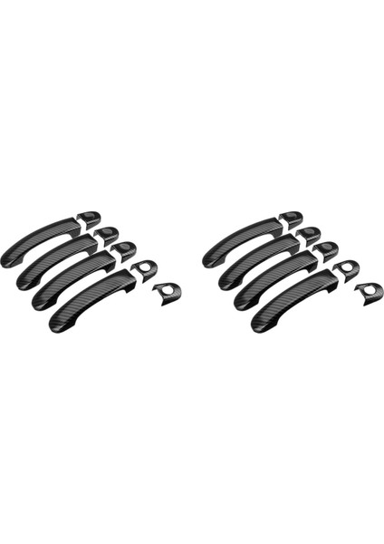 18PCS Abs Krom Kapı Kolu Taşıyıcı T5 T6 Caddy Van 2003-2015 Karbon Fiber Stili Için Kapakları Kapsar (Yurt Dışından)