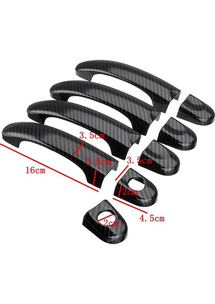 18PCS Abs Krom Kapı Kolu Taşıyıcı T5 T6 Caddy Van 2003-2015 Karbon Fiber Stili Için Kapakları Kapsar (Yurt Dışından) fırsatları