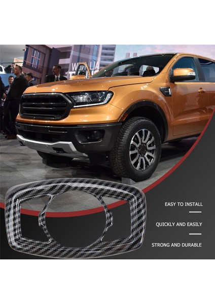 Ford Ranger / Everest 2015-2021 Aksesuarları Için Karbon Fiber Far Lambası Anahtarı Kapak Trim Kontrol Düğmesi Çerçevesi (Yurt Dışından) modelleri