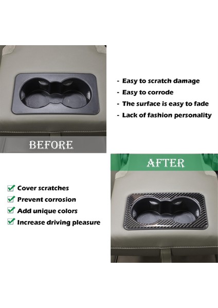 Land Rover Defender Için Karbon Fiber 110 2020-2024 Arka Koltuk Kolçak Kupası Tutucu Kapak Trim Iç Aksesuarlar (Yurt Dışından) indirimleri