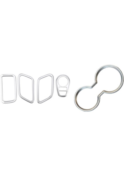 1 Set Iç Pullar Far Anahtarı Çerçeve Kapak Döşeme ve 1 Pcs Araç Krom Ön Su Kupası Tutucu (Yurt Dışından)