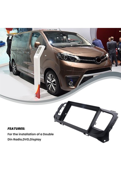 Citroen Dispatch Için 9 Inç Araba Radyo Fasyası Toyota Proace Peageot Uzman Traveler DVD Stereo Çerçeve Plakası Adaptörü (Yurt Dışından) fiyatları