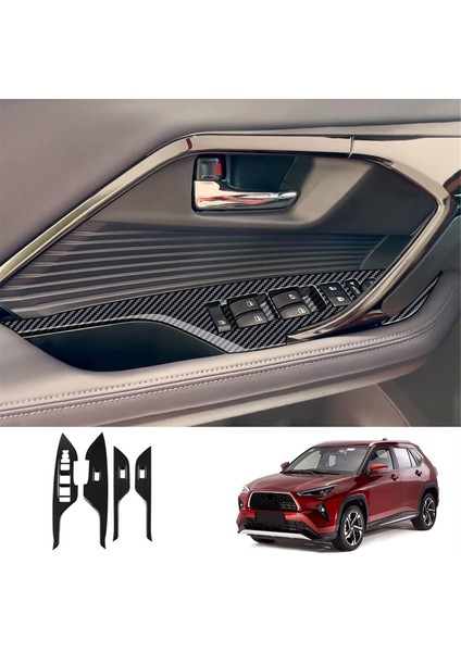 Toyota Yaris Cross 2023 Güneydoğu Asya Sürümü Lhd Araba Cam Cam Kaldırma Anahtarı Panel Kapak Döşeme Çerçevesi Çıkartmaları (Yurt Dışından) indirimleri