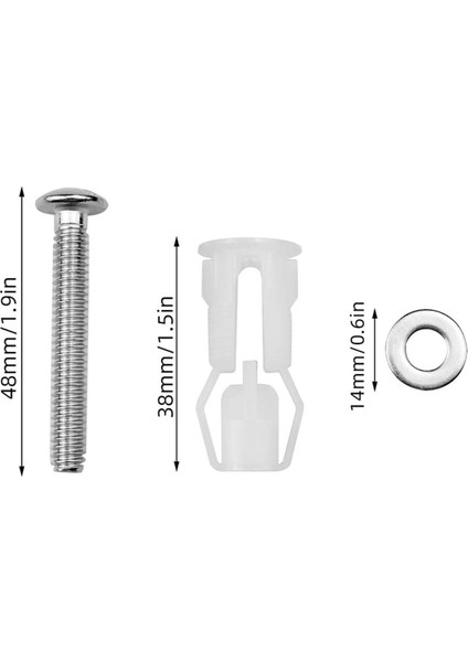 4x Tuvalet Koltuk Vidaları ve Tuvalet Kapak Vidaları Paslanmaz Çelik Üst Sabitleme Menteşeleri Vidaları, Tuvalet Koltuğu Yedek Parçaları Için (Yurt Dışından) fiyatları