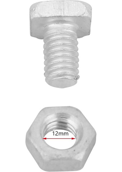 200 Pcs M6X12MM Sera Fındık ve Cıvatalar Kare Kafa Cıvataları Fındık Sera Onarım Kiti Yedek Bahçe Malzemeleri (Yurt Dışından)