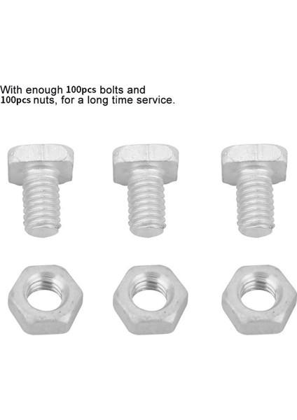 200 Pcs M6X12MM Sera Fındık ve Cıvatalar Kare Kafa Cıvataları Fındık Sera Onarım Kiti Yedek Bahçe Malzemeleri (Yurt Dışından) fırsatları