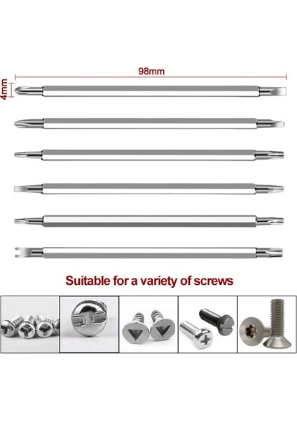 2x 12 Arada 1 Çok Fonksiyonlu Ev Tornavida Seti Tornavida Özel Şekilli Phillips Çift Kafa Torx Tornavida (Yurt Dışından) modelleri