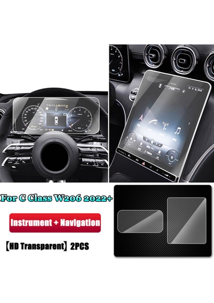 4 Adet Araba Gps Navigasyon Ekranı Film Enstrümanı Temperli Cam Koruyucu Film Benz C-Serisi W206 2022+ (Yurt Dışından) fiyatları